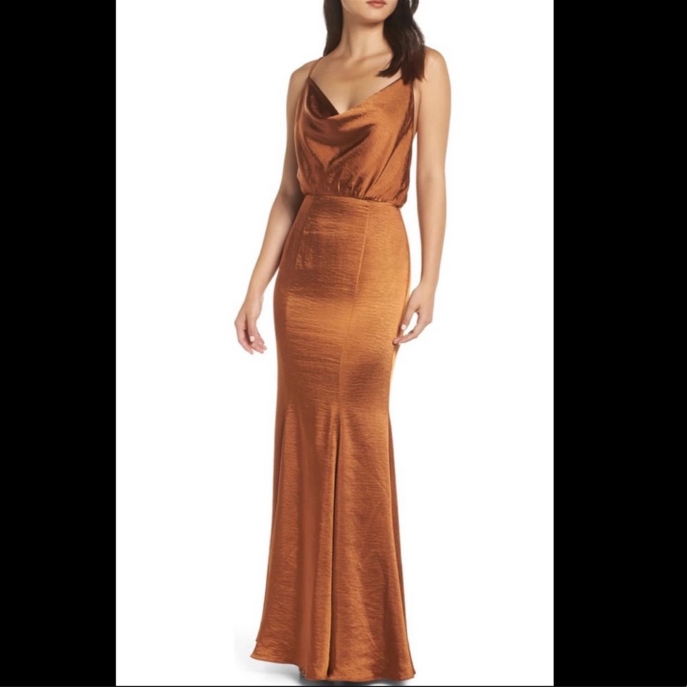 FAME & PARTNERS Theodora Dress Size 8 Rust/Butterscotch
